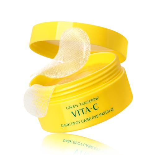 GOODAL Green Tangerine Vitamin C Eye Patches - 25% Thicker Hydrogel for Dark Circles & Puffy Eyes (60 Patches)