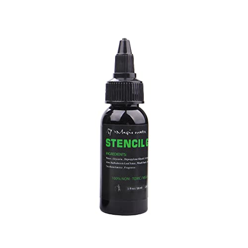 Illusionist Magic Creator Tattoo Stencil Transfer Gel Solution - Lasts All Day, Clear & Dark, 1oz