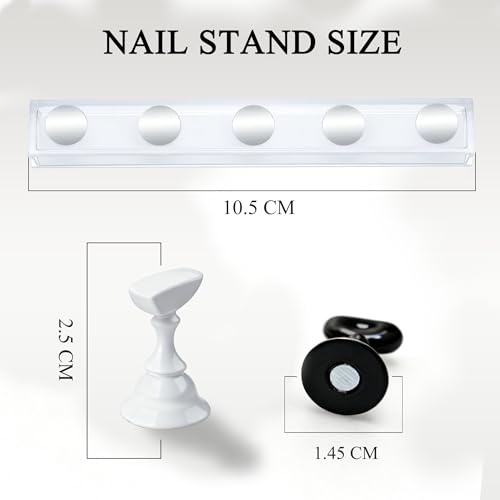 Magnetic Nail Stand Display Set for Acrylic Nails Practice
