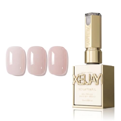 Sheer Nude Pink Jelly Gel Nail Polish - 15ml Soak-Off UV/LED Formula
