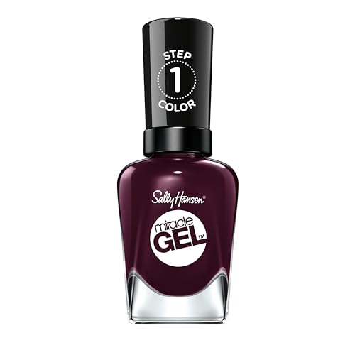 Sally Hansen Miracle Gel Nail Polish Cabernet With Bae 0.5 Fl Oz Long Lasting No UV Needed