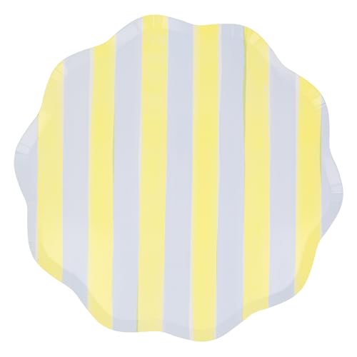 Meri Meri Pastel Striped Disposable Paper Plates - Pack of 8