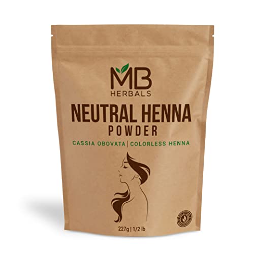 Neutral Henna Powder for Hair Conditioning - 8 oz Plant-Based Senna Cassia Obovata
