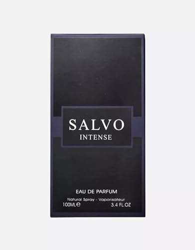 Salvo Intense by Maison Alhambra for Men, Amber Fougere EDP Spray, 3.4 oz