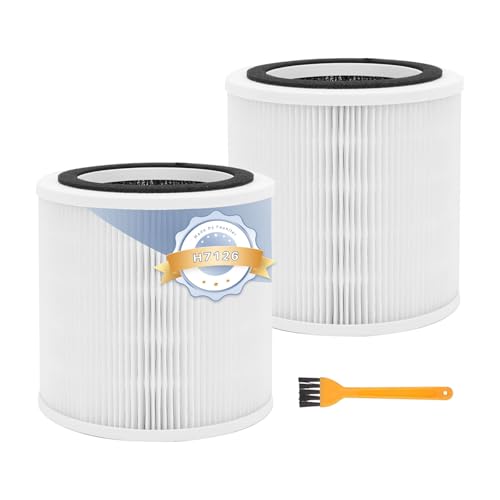 2 Pack True HEPA Replacement Filters for Govee H7126 Air Purifier