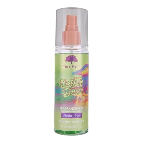 Tree Hut Vanilla Hair & Body Mist - Hydrating Alcohol-Free Spray with Vanilla, Sandalwood & Coconut | 6 Fl Oz