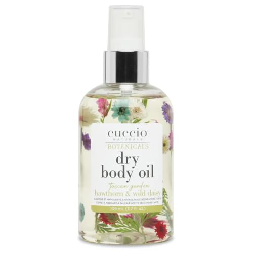 Cuccio Naturale Dry Body Oil - Tuscan Garden (Hawthorn & Wild Daisy) 3.7 oz - Fast Absorbing Moisturizer
