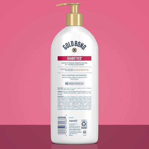 Gold Bond Diabetic Body Lotion - 21 Oz Hydrating Relief for Dry Skin