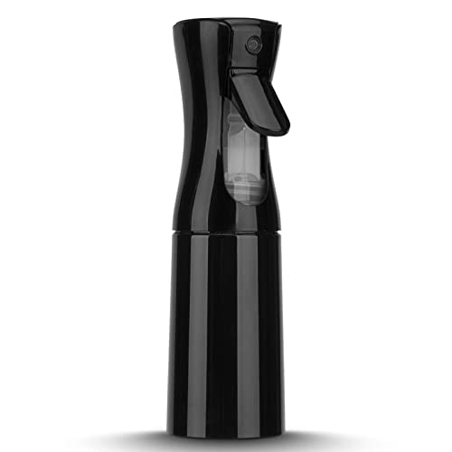 Spray Bottle for Hair (6.8OZ /200ML) Continuous Ultra Fine Mist Sprayer for Hair, Salons, Barber, Plants, Skin Care, Cleaning 1 Pack BLACK