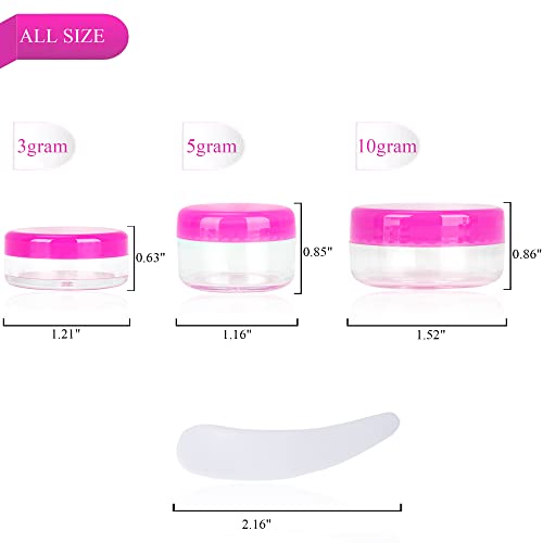 100 Count YOMOSPACE 5ml Sample Containers with Lids - Pink