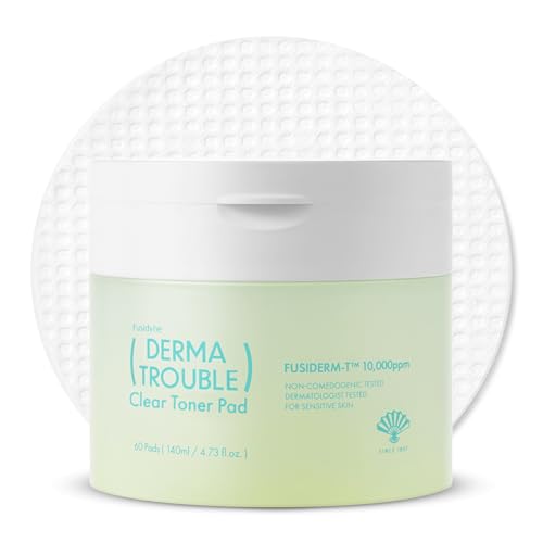 Fusidyne Derma Trouble Clear Toner Pads - 60ct Exfoliating K-Beauty