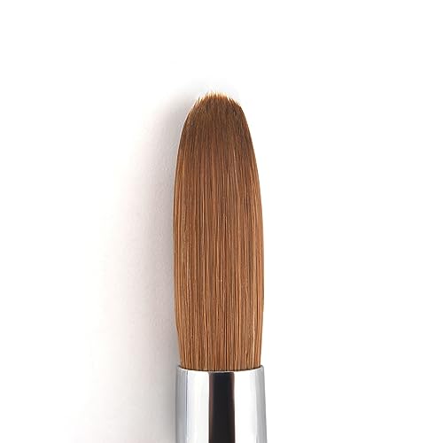 KADS 16# Pure Kolinsky Acrylic Nail Brush - Oval Crimped RedWood Handle