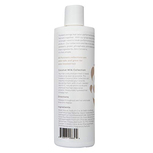 Purezero Coconut Milk Shampoo & Conditioner Set for Hydration & Shine