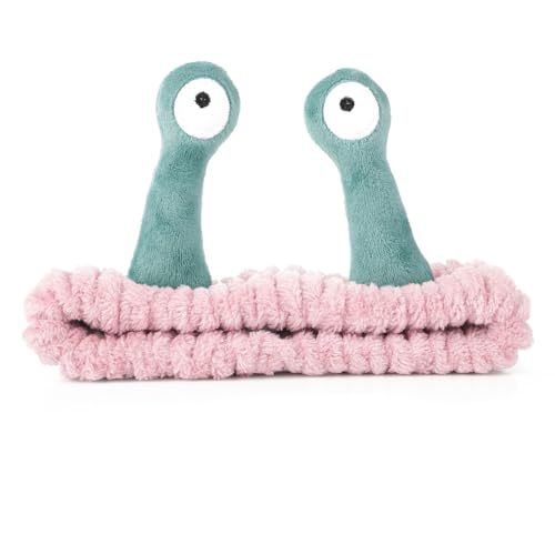 Molain Palm and Snail Face Wash Headband - Cute Coral Fleece