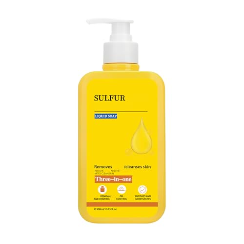 Grospe Sulfur Body Wash - Deep Cleansing & Oil Control for All Skin Types, 10.15 Fl Oz