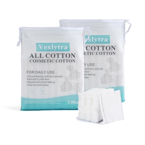Ultra-Soft Cotton Pads for Makeup & Skincare - 400 Count