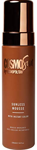 CosmoSun Self-Tanning Mousse with Instant Bronzer, Hydrating Formula 7.44 oz