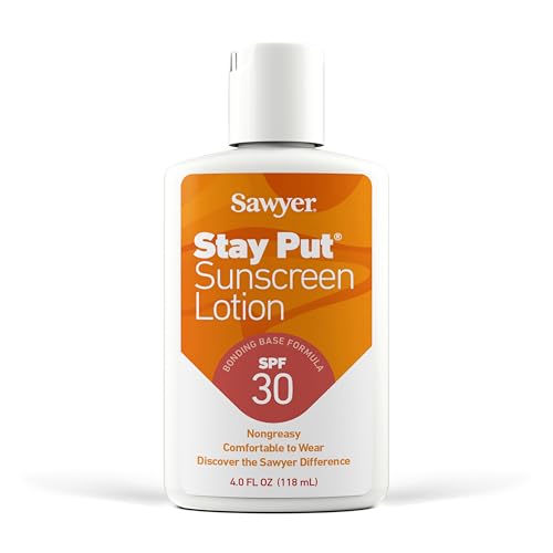 Sawyer Stay-Put SPF 30 Sunscreen Lotion, 4 Ounce - Water Resistant