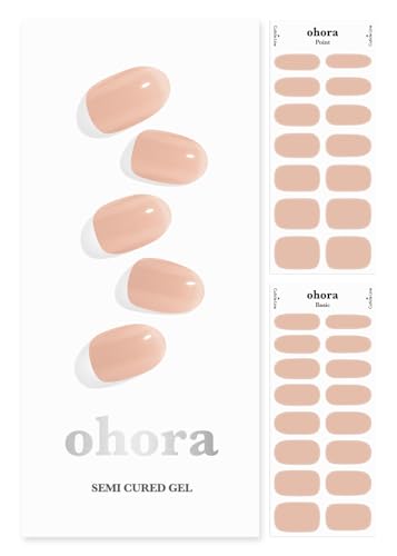 ohora Semi-Cured Gel Nail Strips - N Bare Peach Salon-Quality Nail Wraps