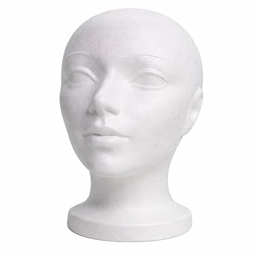 Smoothfoam 10-Inch Styrofoam Mannequin Wig Head for Display and Styling
