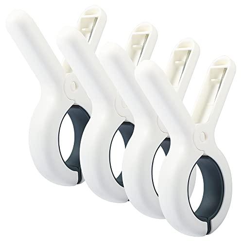 PAMISO Beach Towel Clips - 4 Heavy Duty Clothespins for Drying