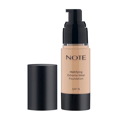 Note Mattifying Extreme Wear Liquid Foundation SPF 15 - Full Coverage for Oily Skin - 02 Natural Beige