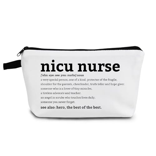 YULUENZE NICU Nurse Definition Small Cosmetic Bag - Makeup & Toiletry Organizer