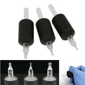 VORTEX 1.25-inch Disposable Tattoo Tube Grips with Clear Tips - 15 Pack