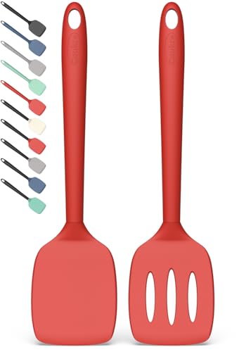 Coukre Silicone Spatula Set - 2 Pack, High Heat Resistant, BPA-Free