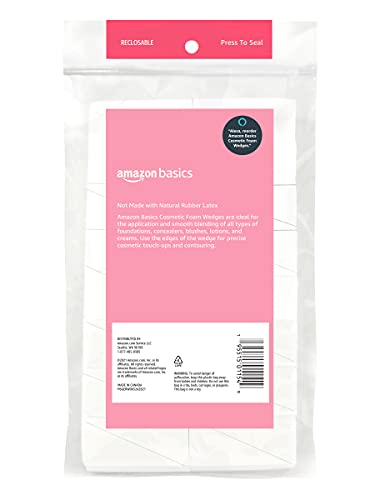 Amazon Basics Foam Wedges for Makeup Application - 192 Count