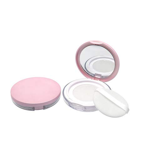 Sohynca Pink Empty Powder Compact with Mirror, Puff & Sifter, 5g Portable Cosmetic Case