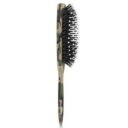 LOMBARDIDEN Camo Detangling Hair Brush for Kids & Adults, Wet & Dry Hair