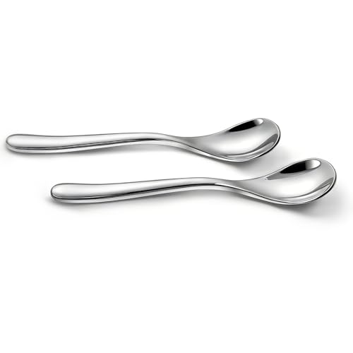 Set of 4 Stainless Steel Espresso Spoons - 4.7 Inch Mini Coffee Spoons