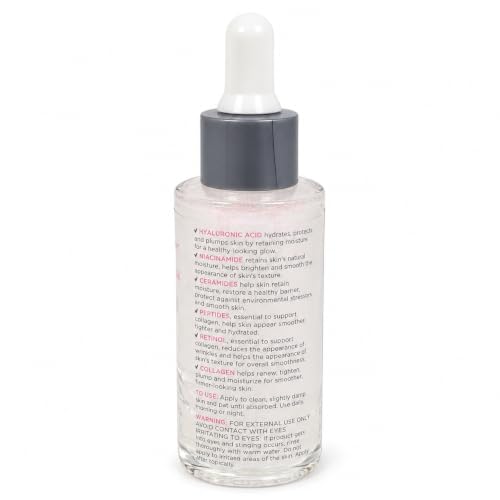Global Beauty Care Power Serum - Hydrating Face Serum with Hyaluronic Acid, 1.7 oz