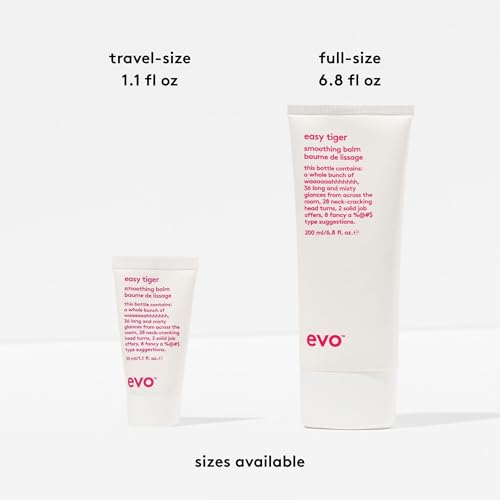 evo Easy Tiger Smoothing Hair Balm 1.1 Fl Oz (Pack of 2) - Reduces Frizz & Controls Flyaways
