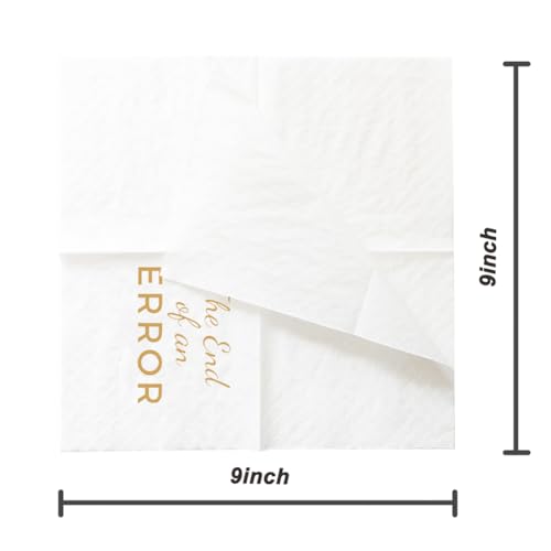 SharkBliss Divorce Party Cocktail Napkins - 50 Pack, Gold Design, 2-Ply 5x5 Inches