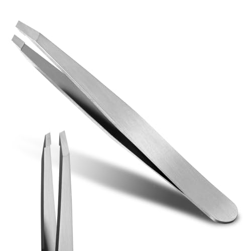 Cut It Professional Slant Tweezers - Precision Stainless Steel for Eyebrows