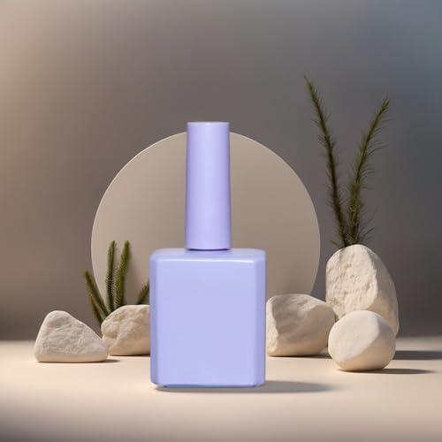 6PCS Purple Glass Nail Polish Bottles - Refillable & Leak-Proof