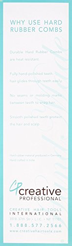 Creative Hair Professional Hard Rubber Styling Comb, Heat Resistant C663