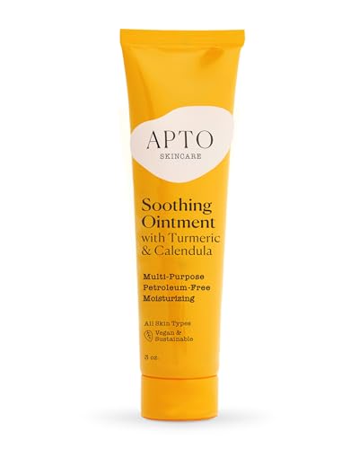 APTO Soothing Ointment with Turmeric & Calendula - Ultra Moisturizing Barrier Cream for Dry Skin, Lips & Face, 3 oz