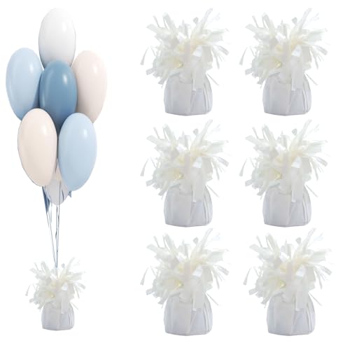 Moretreat Balloon Weights - 6 Pack White Durable Party Decor