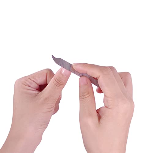 AhaTopia 12-Pack 4-Inch Stainless Steel Nail Files for Natural Nails
