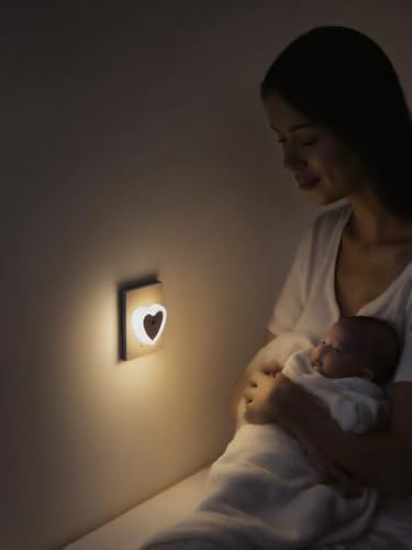 Heart Shaped LED Night Lights (4-Pack) with Dusk to Dawn Sensor