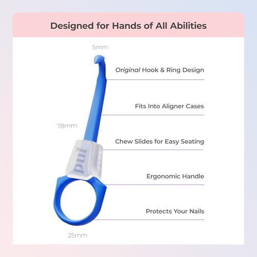 The Pultool 2-Pack Purple Invisalign Aligner Removal & Chewies Tool - Reusable