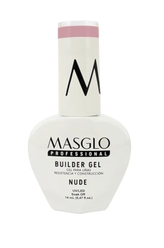 MASGLO Professional Builder Gel - Vegan Soak-Off Nail Extension Formula, Self-Leveling, 0.47 fl oz