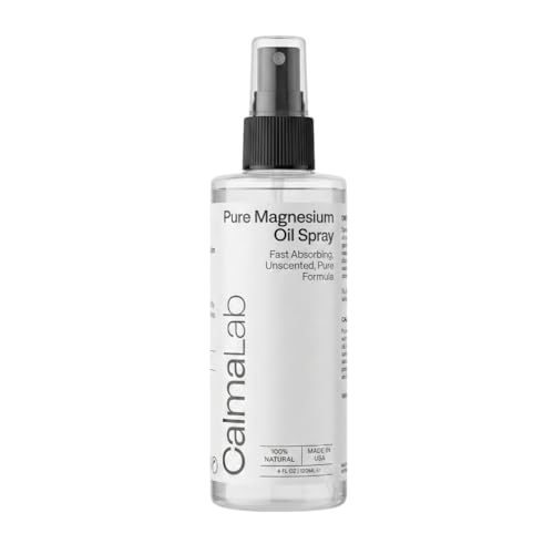 CalmaLab Pure Magnesium Oil Spray for Sleep, Feet & Muscle Recovery, 4oz