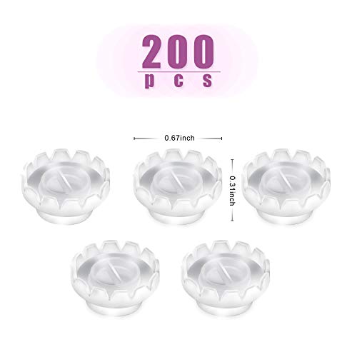 200 Pack Eyelash Extension Glue Holder Rings - Sturdy Plastic Cups