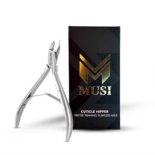 MUSI Stainless Steel Cuticle Nipper - Precision Nail Cutter for Manicure & Pedicure