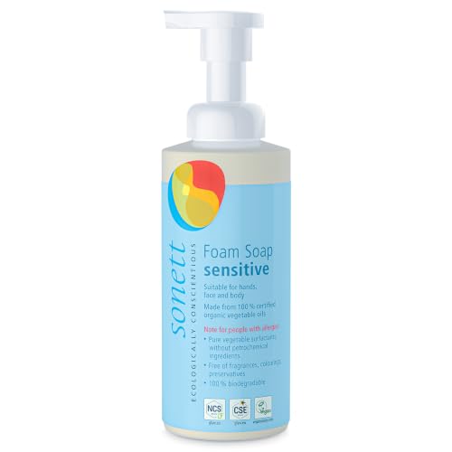 Sonett Organic Foaming Hand Soap Sensitive - 6.8 fl oz, Pack of 1, Certified Organic & Fragrance-Free