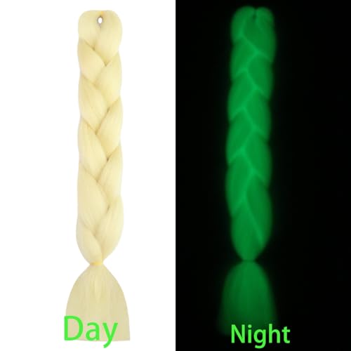 ItsUHair 24-Inch Glow in the Dark Jumbo Braiding Hair Extensions (3 Pack)